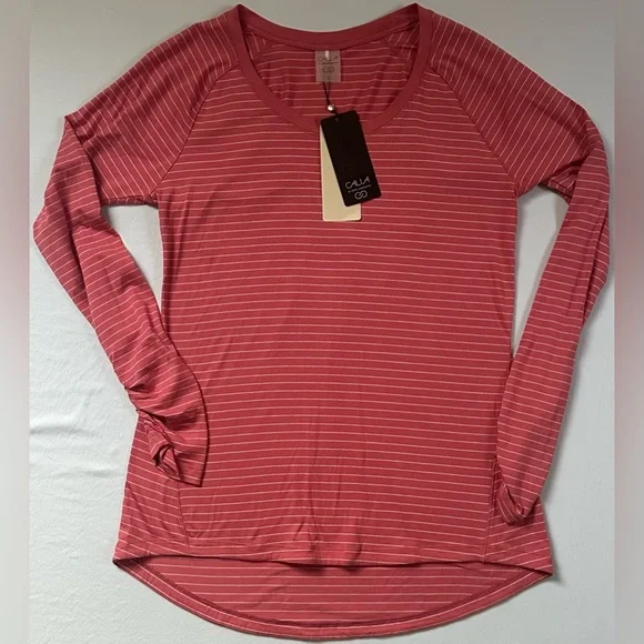 NWT Calia by Carrie Underwood Everyday LS Tee Color:Rusty Rose/Peach Whip Size L - Picture 3 of 10